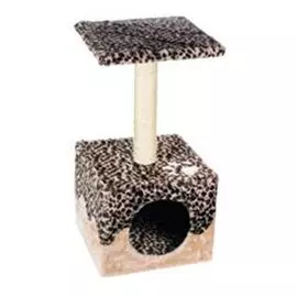 Дом-когтеточка для кошек Foxie Леопард 40х40х60см