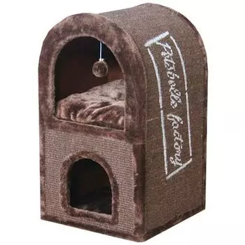 Дом-когтеточка для кошек Foxie Нью-Йорк 40х40х70см коричневый