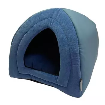 Домик для животных Foxie Leather 40х40х40см голубой