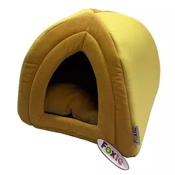 Домик для животных Foxie Leather 40х40х40см желтый