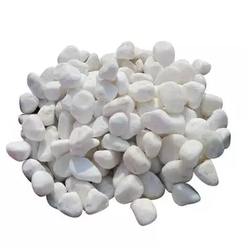 Галька белая натуральная EVIS фракция 5-10 мм