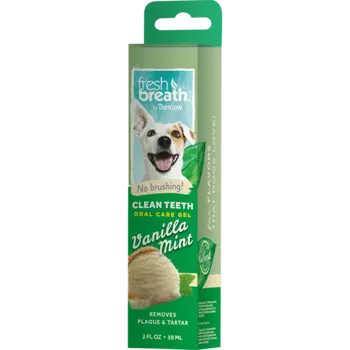 Гель для чистки зубов TROPICLEAN с ванилью и мятой для собак, 59 мл