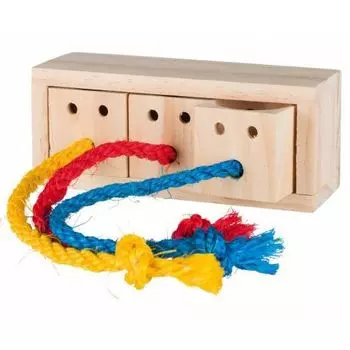 Игрушка для грызунов TRIXIE Куб для лакомств, дерево 16?6?7см