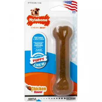 Игрушка для щенков Nylabone Косточка с ароматом курицы S