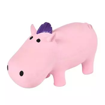 Игрушка для собак Foxie Бегемот с пищалкой 13см латекс розовый