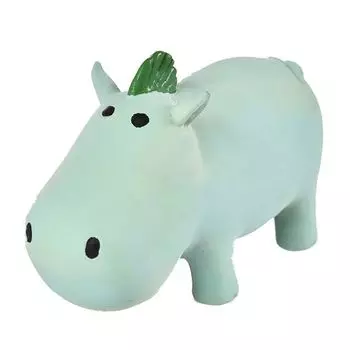 Игрушка для собак Foxie Бегемот с пищалкой 13см латекс зеленый