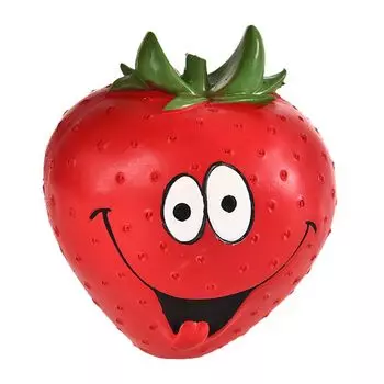 Игрушка для собак Foxie Клубника с пищалкой 11см латекс