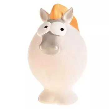 Игрушка для собак Foxie Лошадь с пищалкой латекс 12х7х7см белая