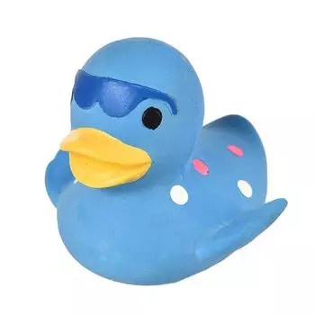 Игрушка для собак Foxie Утенок с пищалкой 9см латекс голубой