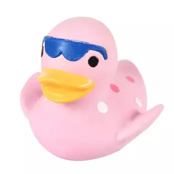 Игрушка для собак Foxie Утенок с пищалкой 9см латекс розовый