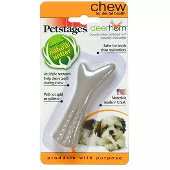 Игрушка для собак PETSTAGES Deerhorn с оленьими рогами 9см очень маленькая