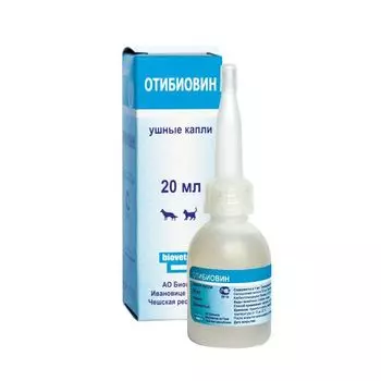 Капли ушные БИОВЕТА ОТИБИОВИН 20мл