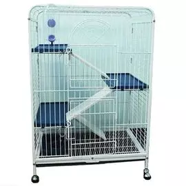 Клетка Kredo для шиншилл 64х44х93см 3-эт. выдв. поддон укомп. на колесах