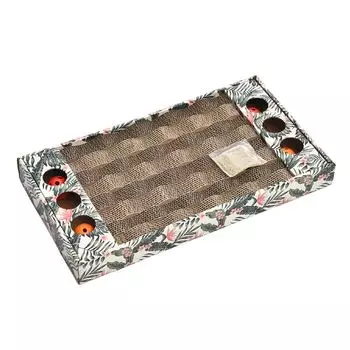 Когтеточка для кошек Foxie Palm Tree Доска с мячиками картон 45х24х5см