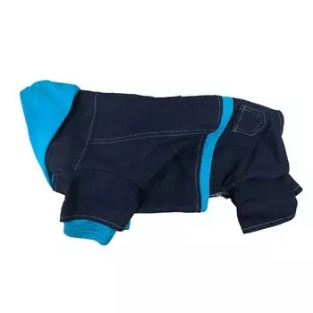 Комбинезон для собак ДОГ МАСТЕР джинсовый с трикотажем M 26 см