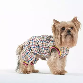 Комбинезон для собак YORIKI Клетчатый унисекс размер S