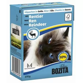 Корм для кошек BOZITA Кусочки в соусе с оленем конс.370г