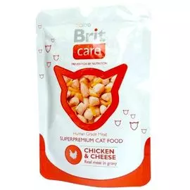Корм для кошек Brit Care Курица, сыр конс. пауч 80г