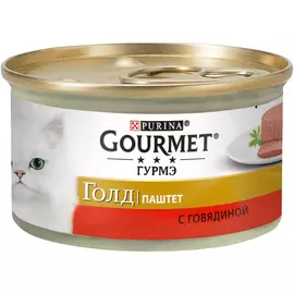 Корм для кошек Gourmet Gold паштет говядина конс. 85г