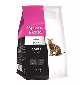 Корм для кошек ROYAL FARM лосось сух. 2кг