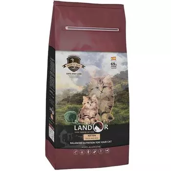 Корм для котят LANDOR утка с рисом сух. 400г