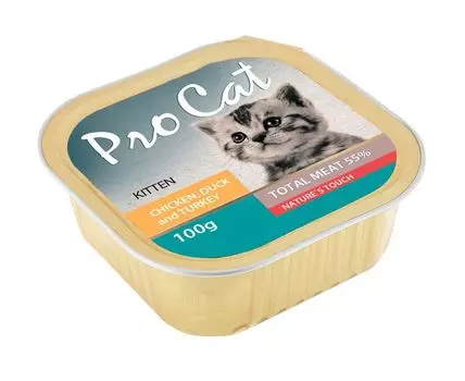 Корм для котят Pro Cat птица конс. 100г