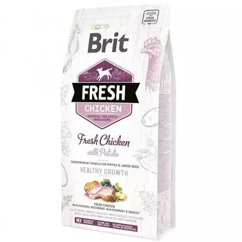 Корм для щенков Brit Fresh Курица с картофелем сух. 2,5кг