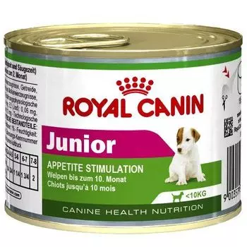 Корм для щенков ROYAL CANIN Junior до 10 месяцев конс. 195г