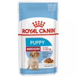 Корм для щенков ROYAL CANIN Medium Puppy для средних пород 11-25кг, соус пауч 140г