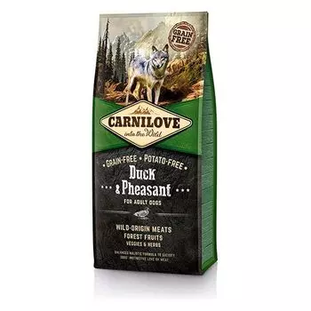 Корм для собак Brit Carnilove беззерновой, утка, фазан сух. 12кг