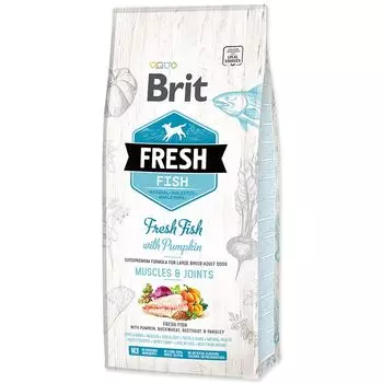 Корм для собак Brit Fresh Рыба с тыквой для крупных пород сух. 12кг