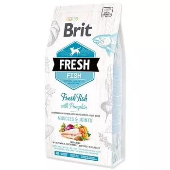 Корм для собак Brit Fresh Рыба с тыквой для крупных пород сух. 2,5кг