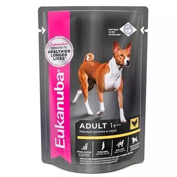 Корм для собак Eukanuba курица в соусе конс. пауч 100г