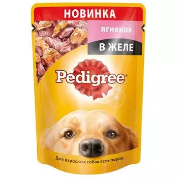 Корм для собак Pedigree ягненок в желе пауч. 100г