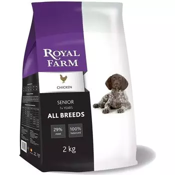 Корм для собак ROYAL FARM для пожилых, курица сух. 2кг