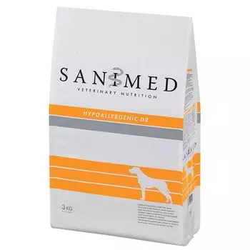 Корм для собак SANIMED dog Hypoallergic DR при пищевой аллергии, утка сух. 3кг