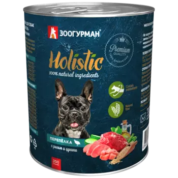 Корм для собак Зоогурман Перепёлка с рисом и цукини ж/б 350г