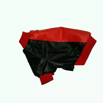 Куртка для собак ДОГ МАСТЕР Blue/Red Спортивная из эко-кожи размер XL 32см