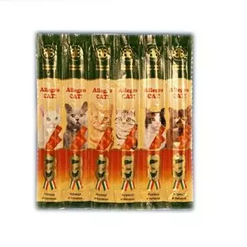 Лакомство для кошек B&amp;B Аллегро Кэт колбаски курица, печень 6шт