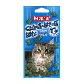 Лакомство для кошек Beaphar Подушечки для чистки зубов "Cat-A-Dent Bits" 35г