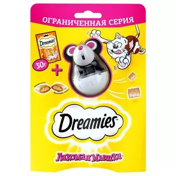 Лакомство для кошек Dreamies Лакомая мышка, с курицей 30г