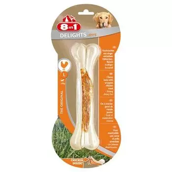 Лакомство для собак 8 in 1 DELIGHTS Strong L Косточка для чистки зубов 21см