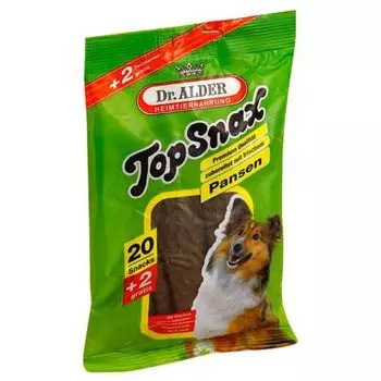 Лакомство для собак Dr. ALDER`s Top Snax Жевательные пластинки с рубцом 20шт