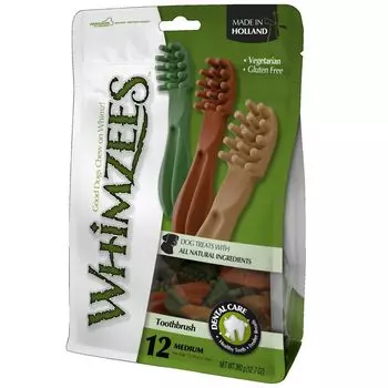 Лакомство для собак WHIMZEES Зубная щетка М 11см 12шт в пакете