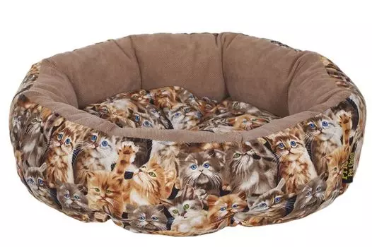 Лежак для кошек Crazy Pets Pride Мистер Кэт ватрушка 45х45х12см