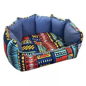 Лежак для животных Foxie Ethnics 43х36см синий