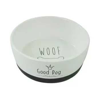 Миска для животных Foxie Good Dog белая керамическая 14х5,5 см 360мл