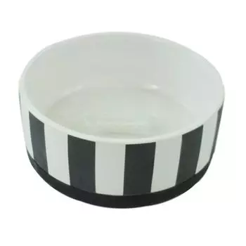 Миска для животных Foxie Stripes белая керамическая 13х5,5 см 400мл