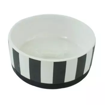 Миска для животных Foxie Stripes белая керамическая 15х5,6 см 650мл