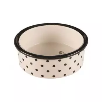 Миска для животных TRIXIE керамическая белый/черный d 12см 0,3л